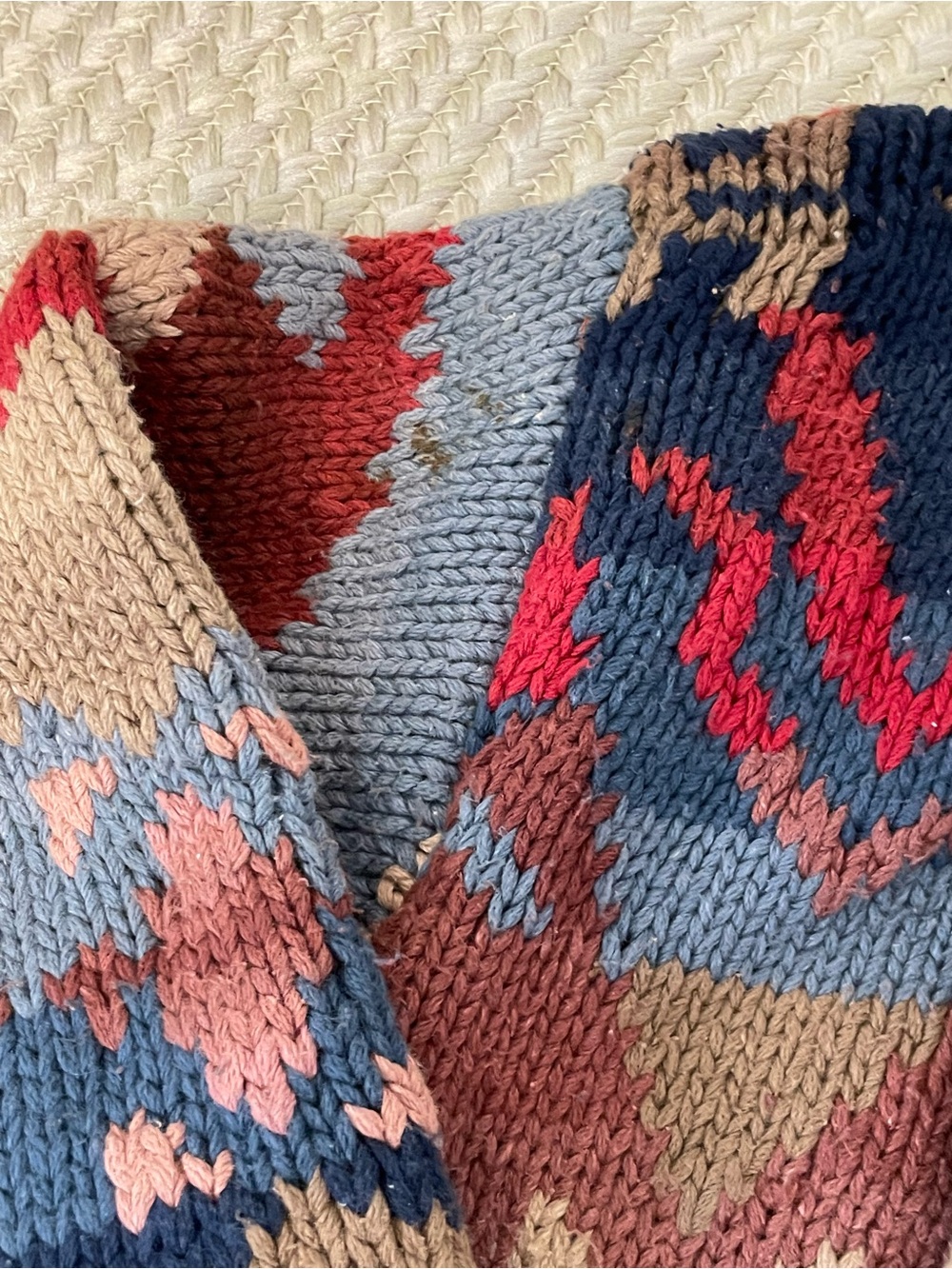 Vintage Ralph Lauren Multicolor Southwestern Shawl Collar Cardigan - Picture 7 of 14